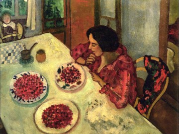  Erdbeeren Kunst - Erdbeeren Bella und Ida am Tisch des Zeitgenossen Marc Chagall